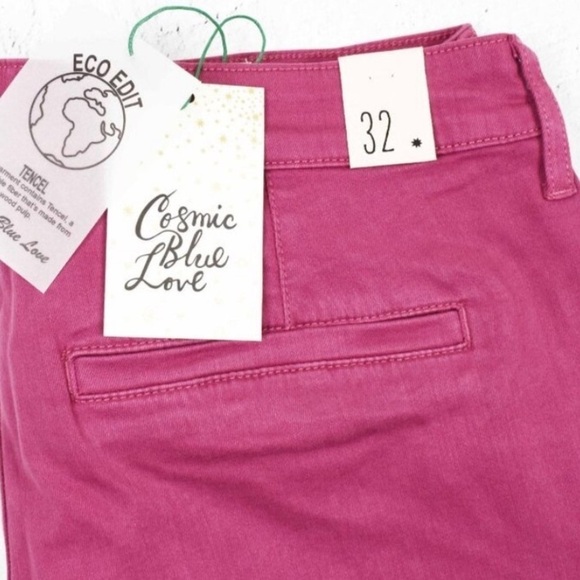 Cosmic Blue Love NWT Pants Cotton Spandex Blend Women’s Size 32 - Picture 5 of 9